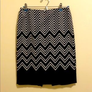 Black & White Pencil Skirt